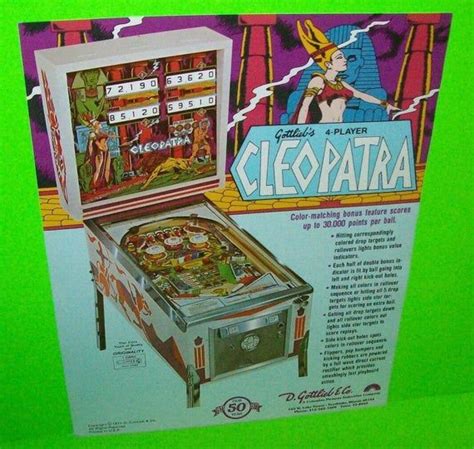 cleopatra pinball|Cleopatra Pinball Machine (Gottlieb, 1977) .